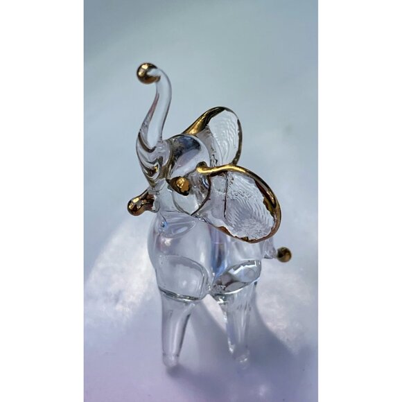 Vintage 1970s Lot 3 Miniature blown glass animals Duck, elephant, Rhino - Picture 6 of 8